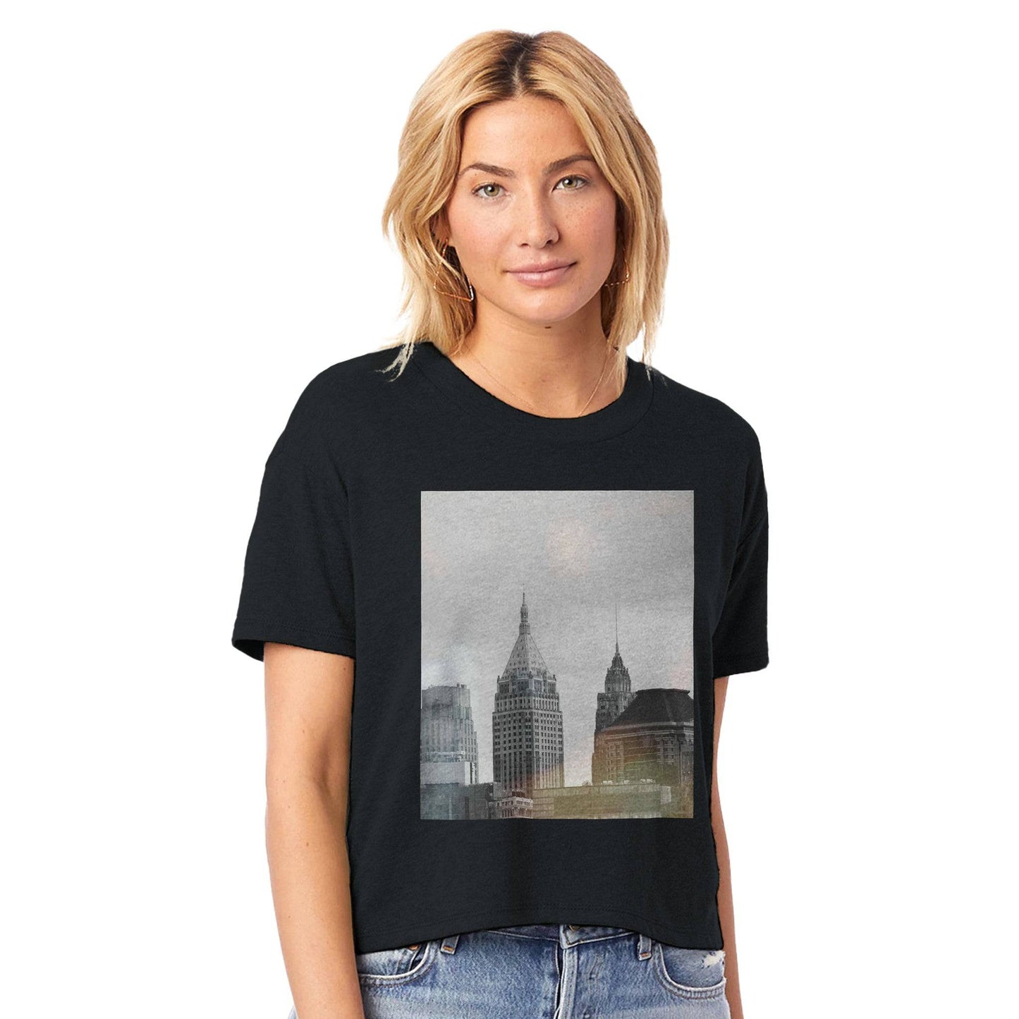 NYC Classic Black and White Women's Blac, Grey and White Tops New York City Clothing Pixio.Co - Pixio.Co
