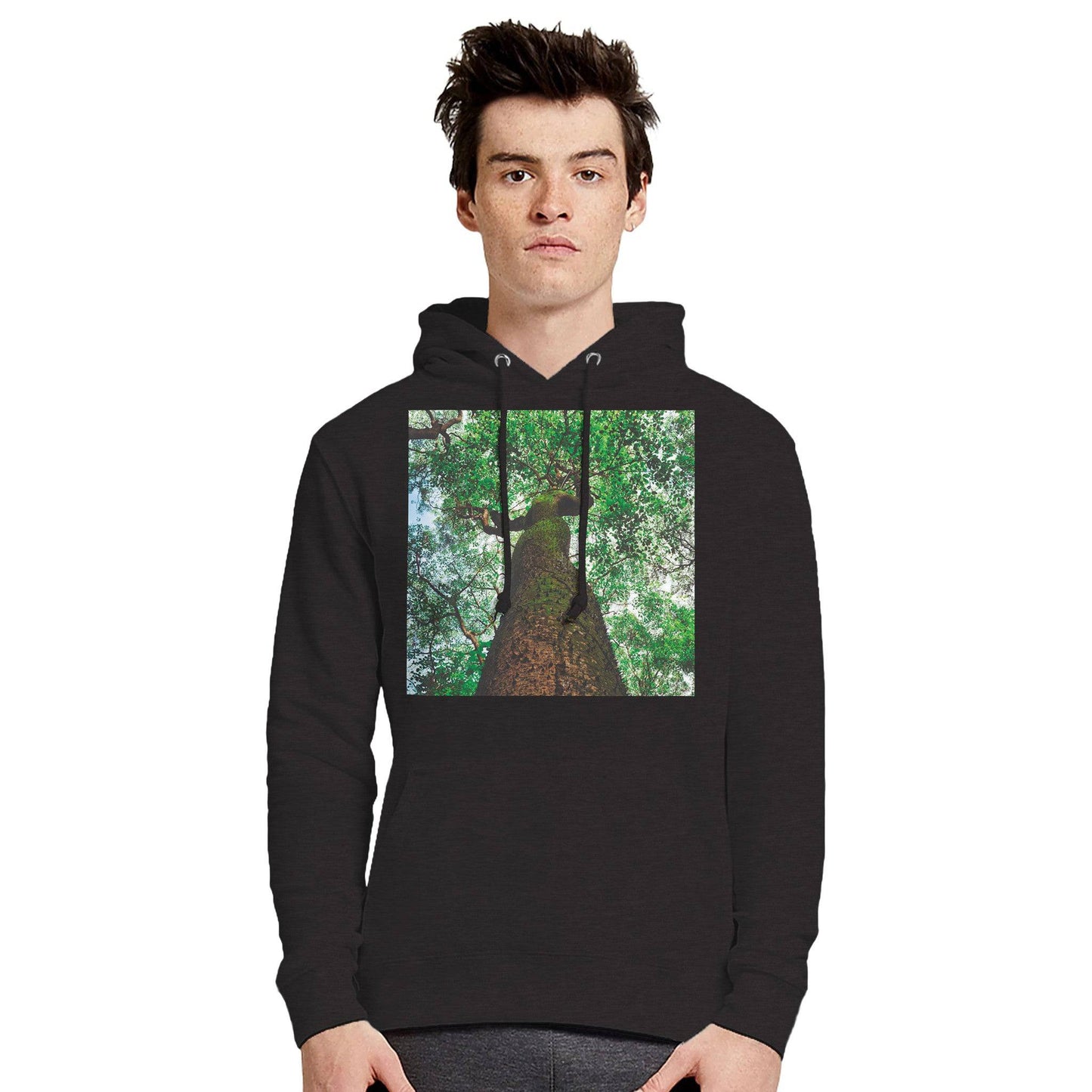 Three Eyes Tree Unisex Pullover Hoodie Cozy Nature Organic Eco Pixio.Co - Pixio.Co
