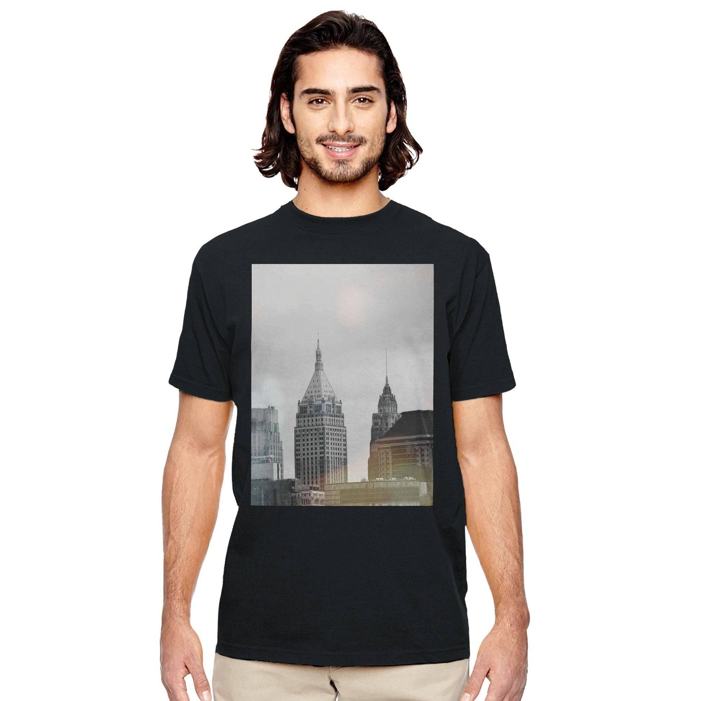 NYC Classic Black and White Men's Tops and Sweaters New York City Clothing Pixio.Co - Pixio.Co