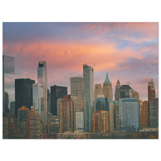 NYC Sunset Classic Matte Paper Poster New York City Wall Art Home Office Business Commercial Decor Pixio.Co - Pixio.Co