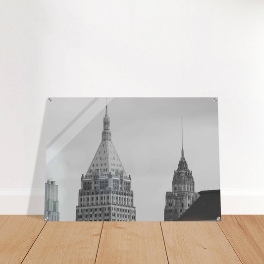 NYC Classic Black and White Acrylic Print New York City Wall Art Home Office Business Commercial Decor Pixio.Co - Pixio.Co