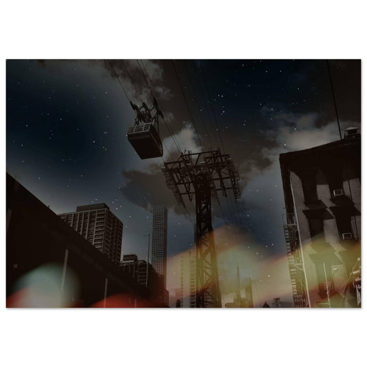 Roosevelt Island Galaxy Tramway Aluminum Print NYC East River Print New York City Wall Art Home Office Business Commercial Decor Pixio.Co - Pixio.Co