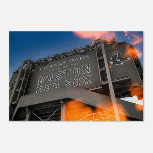 Fenway Home of Boston Sun Burst Wood Print Massachusetts Red Sox Wall Art Home Office Business Commercial Decor Pixio.Co - Pixio.Co