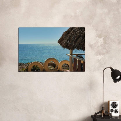 Beach and Tire Aluminum Caribbean Wall Art Home Restaurant Office Decor - Pixio.Co