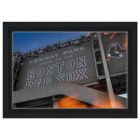 Fenway Home of Boston Sun Burst Wooden Framed Massachusetts Red Sox Wall Art Home Office Business Commercial Decor Pixio.Co - Pixio.Co