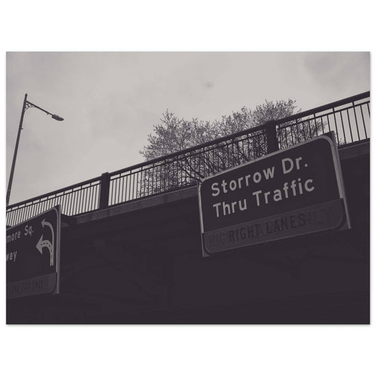 Boston Storrow Drive Black and White Matte Paper poster Massachusetts Wall Art Home Office Business Commercial Decor Pixio.Co - Pixio.Co