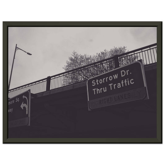 Boston Storrow Drive Black and White - Premium Matte Paper Metal Framed Poster - Pixio.Co