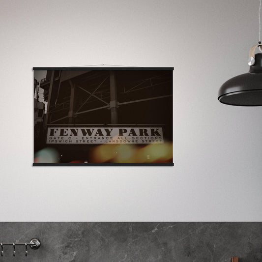 Fenway Lansdowne Classic Paper Poster with Hanger Boston Massachusetts Red Sox Wall Art Home Office Business Commercial Decor Pixio.Co - Pixio.Co