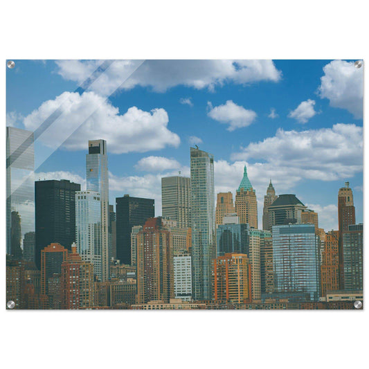 NYC Daytime Cityscape Acrylic Frame New York City Wall Art Home Office Business Commercial Decor Pixio.Co - Pixio.Co