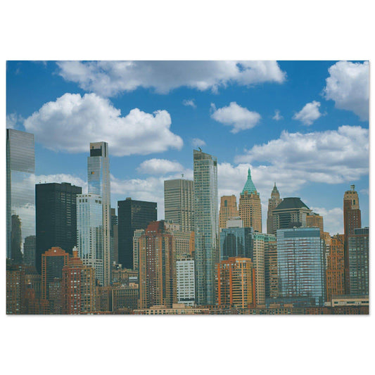 NYC Daytime Cityscape Aluminum Frame New York City Wall Art Home Office Business Commercial Decor Pixio.Co - Pixio.Co