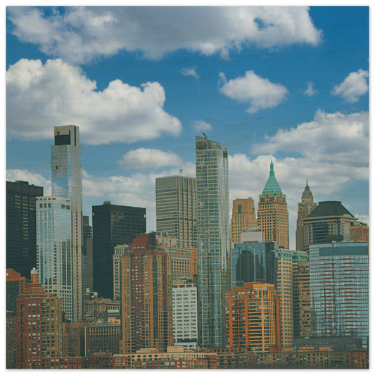 NYC Daytime Cityscape Wood Print New York City Wall Art Home Office Business Commercial Decor Pixio.Co - Pixio.Co