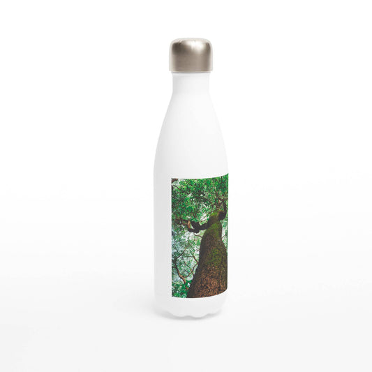 Three Eyes Tree White 17oz Stainless Steel Water Bottle Relaxing Art Sports Drinkware Pixio.Co - Pixio.Co