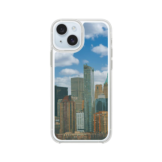 NYC Daytime Cityscape Clear Phone Case for iPhone 12 iPhone 14 iPhone 15 - Pixio.Co