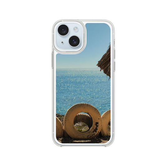 Tropical Beach Carribean clear phone case for iPhone 13 iPhone 14 iPhone 15 - Pixio.Co